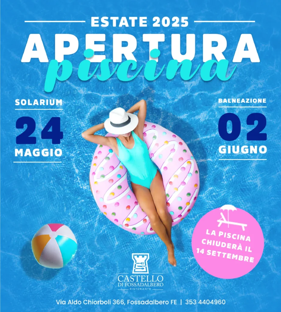 Apertura piscina CAstello di Fossadalbero