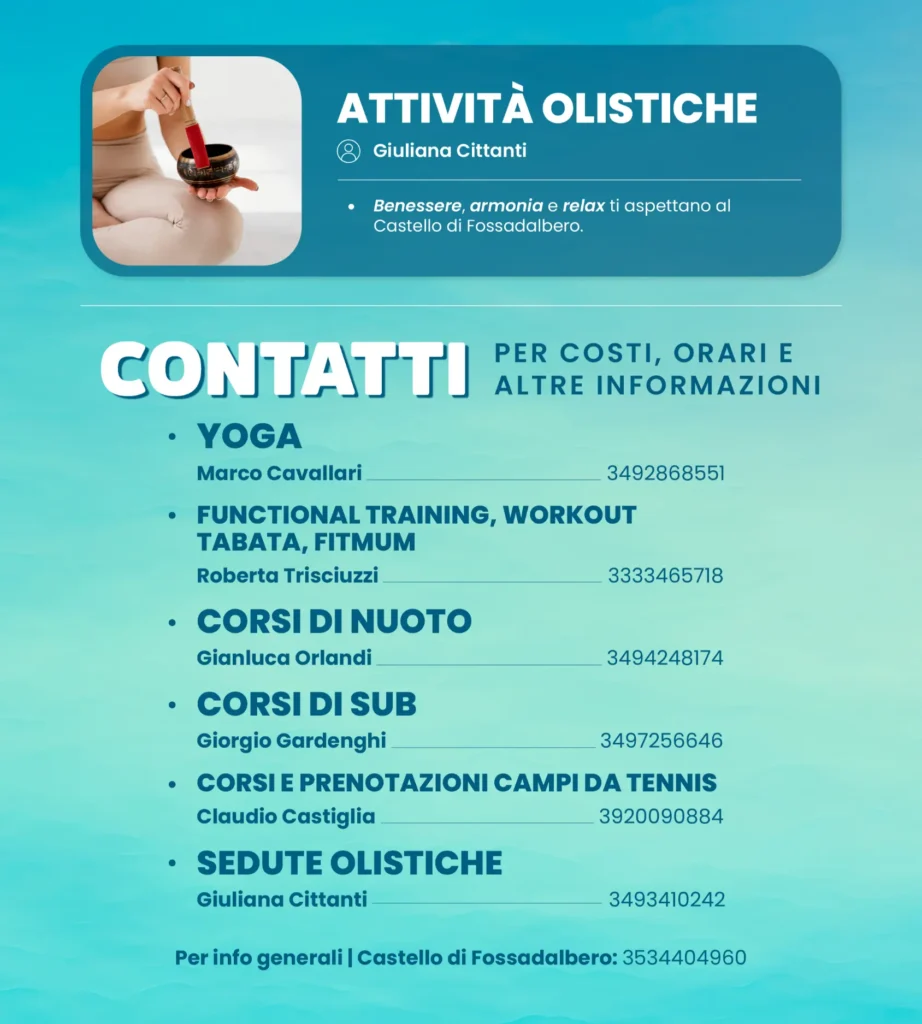 Attività olistiche Castello di Fossadalbero