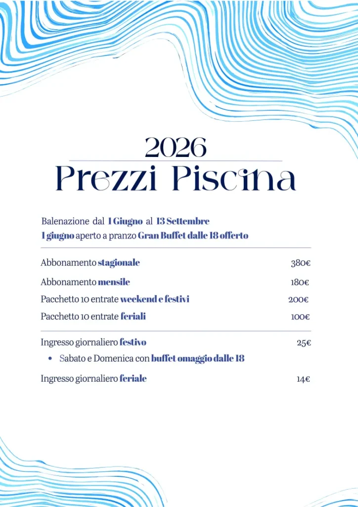 Prezzi piscina Castello di Fossadalbero 2026