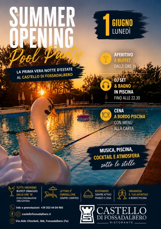 Summer Pool Party - Castello di Fossadalbero Ferrara